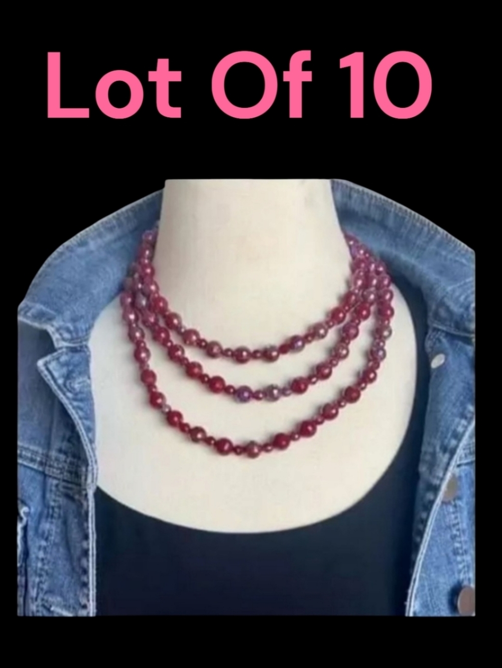 Lot Of 10 New In Bag Premier Design SCARLET Necklace